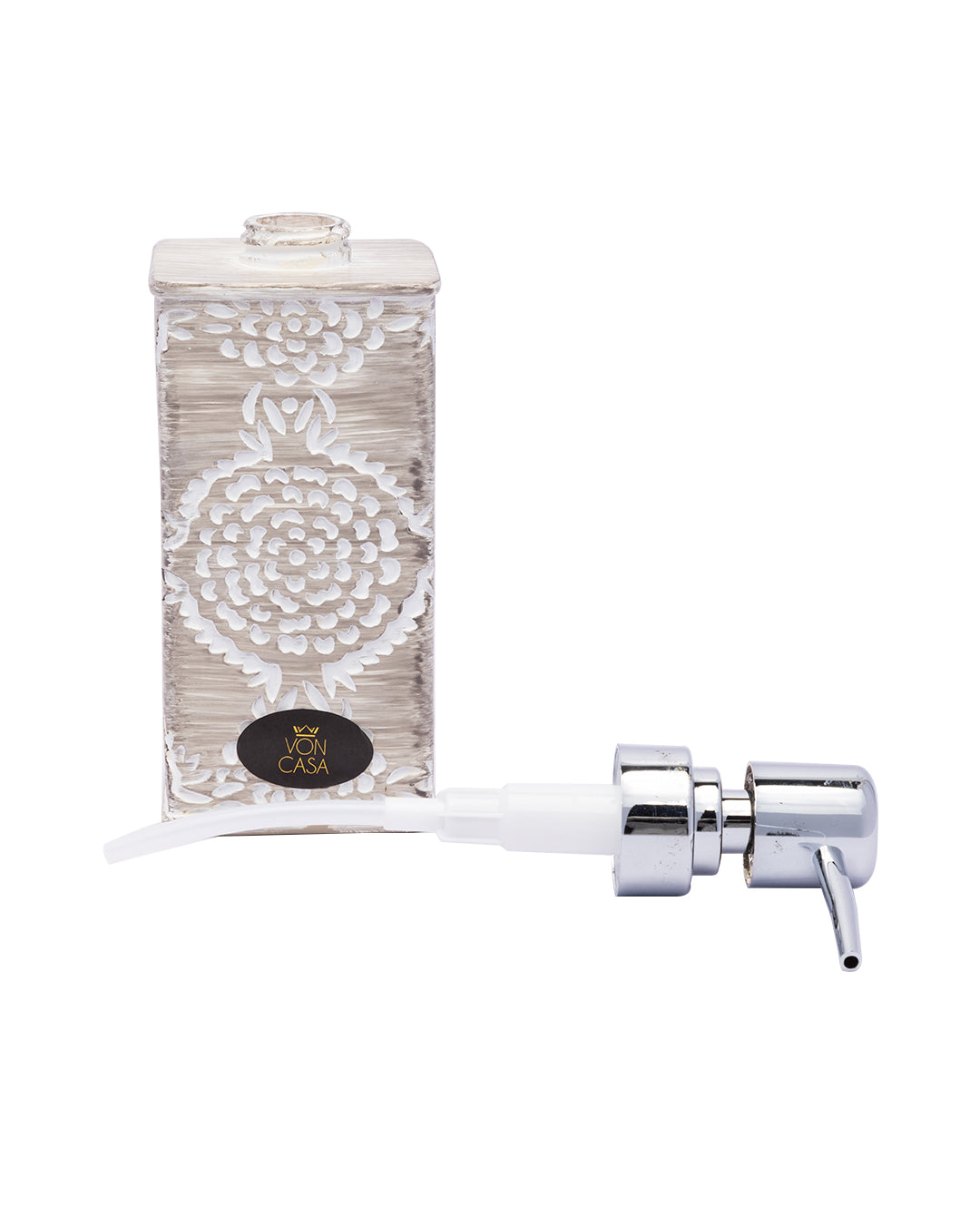 VON CASA Traditional Engraved Design Liquid Soap Dispenser- 300 mL
