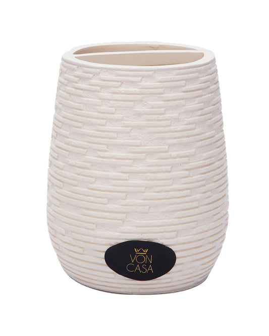 VON CASA Brick Raw Stone Toothbrush Holder