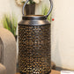 VON CASA Lantern, T-Light Candle Holder Lamp, New Cutwork Design, Black Colour, Mild Steel