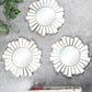 VON CASA Wall Mirror, Wall Décor, Antique Finish, Natural Colour, Plastic, Set of 3