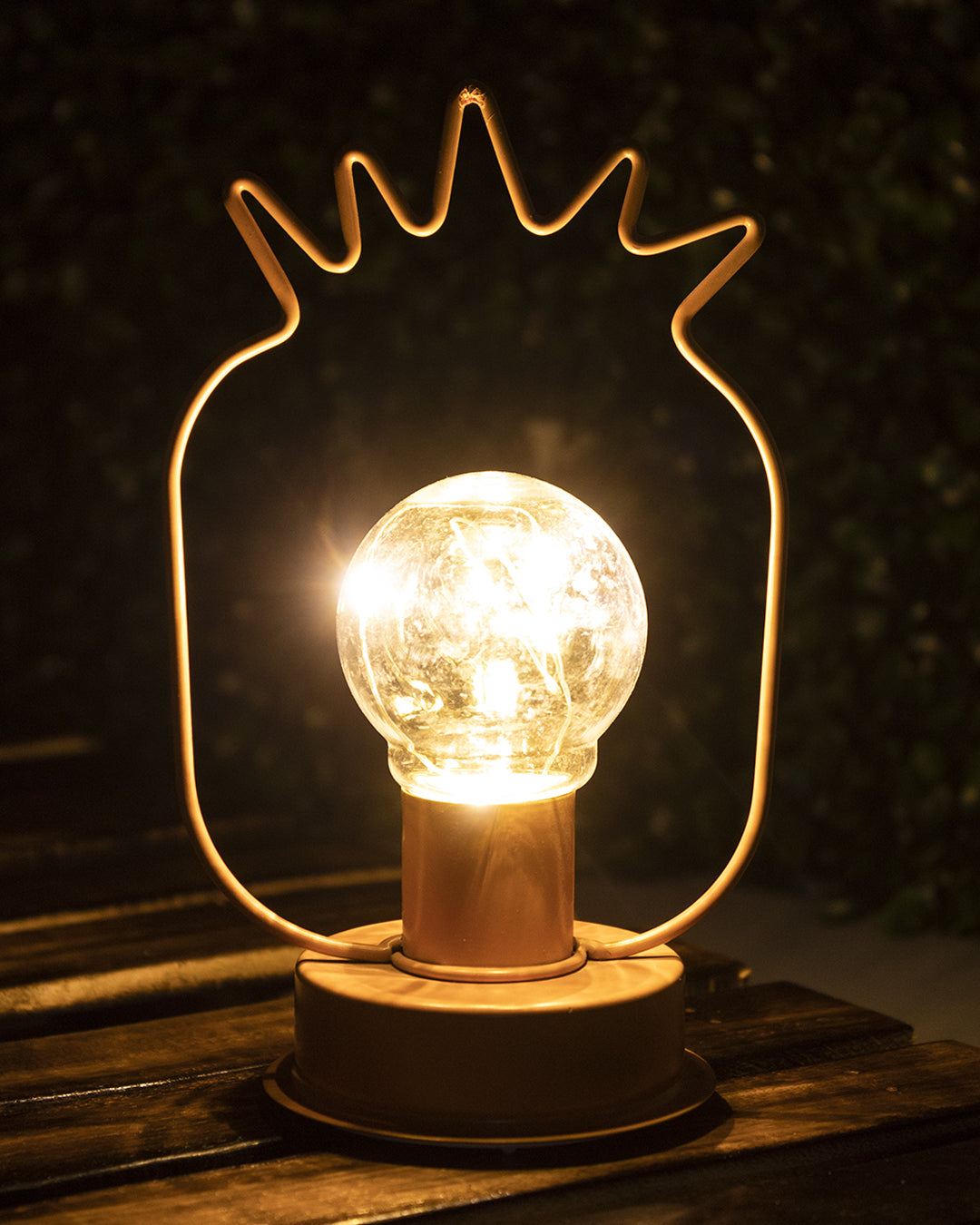 VON CASA Decorative Bulb, Light, Cordless, Battery Operated, Orange, Iron