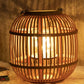 VON CASA Lantern, Bamboo Lantern, Yellow, Wood