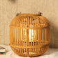 VON CASA Lantern, Bamboo Lantern, Yellow, Wood