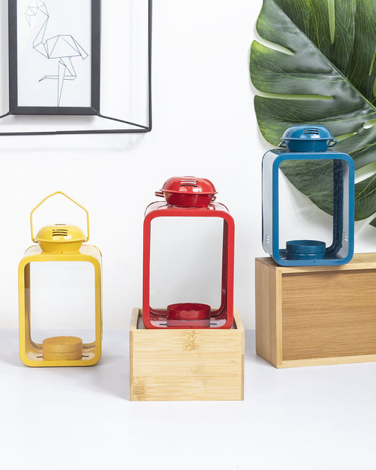 VON CASA Lanterns, Assorted Colour, Set of 3