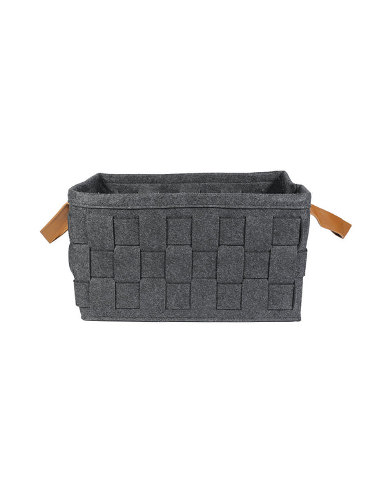 VON CASA Felt Organizer Basket - 31 Litre, Dark Grey