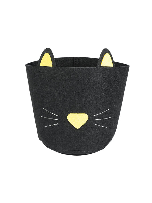 VON CASA Cylindrical Felt Organizer Basket - 5 Litre, Black