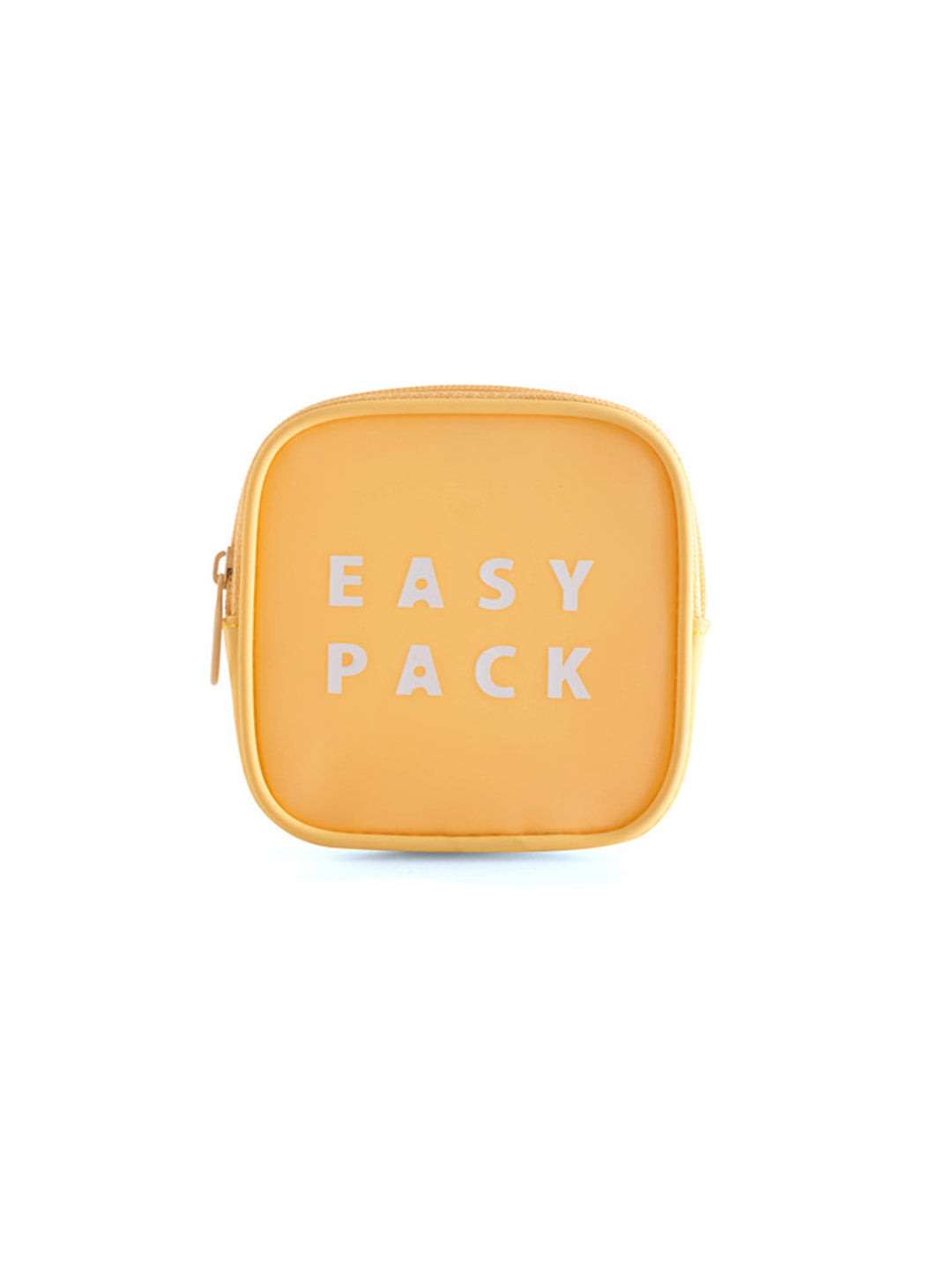 VON CASA Square Plastic Travel Pouch - Easy Pack - Yellow