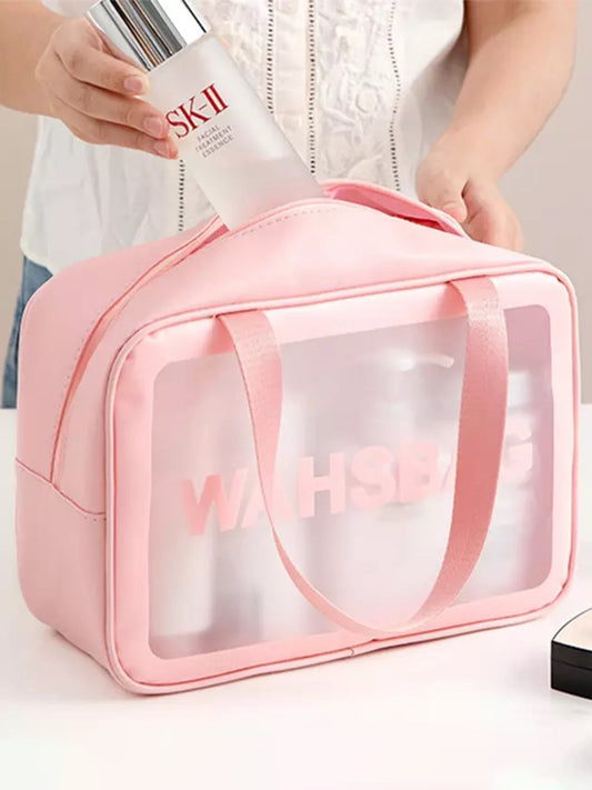 VON CASA Transparent Multicolorpurpose Travel Pouch - Pink