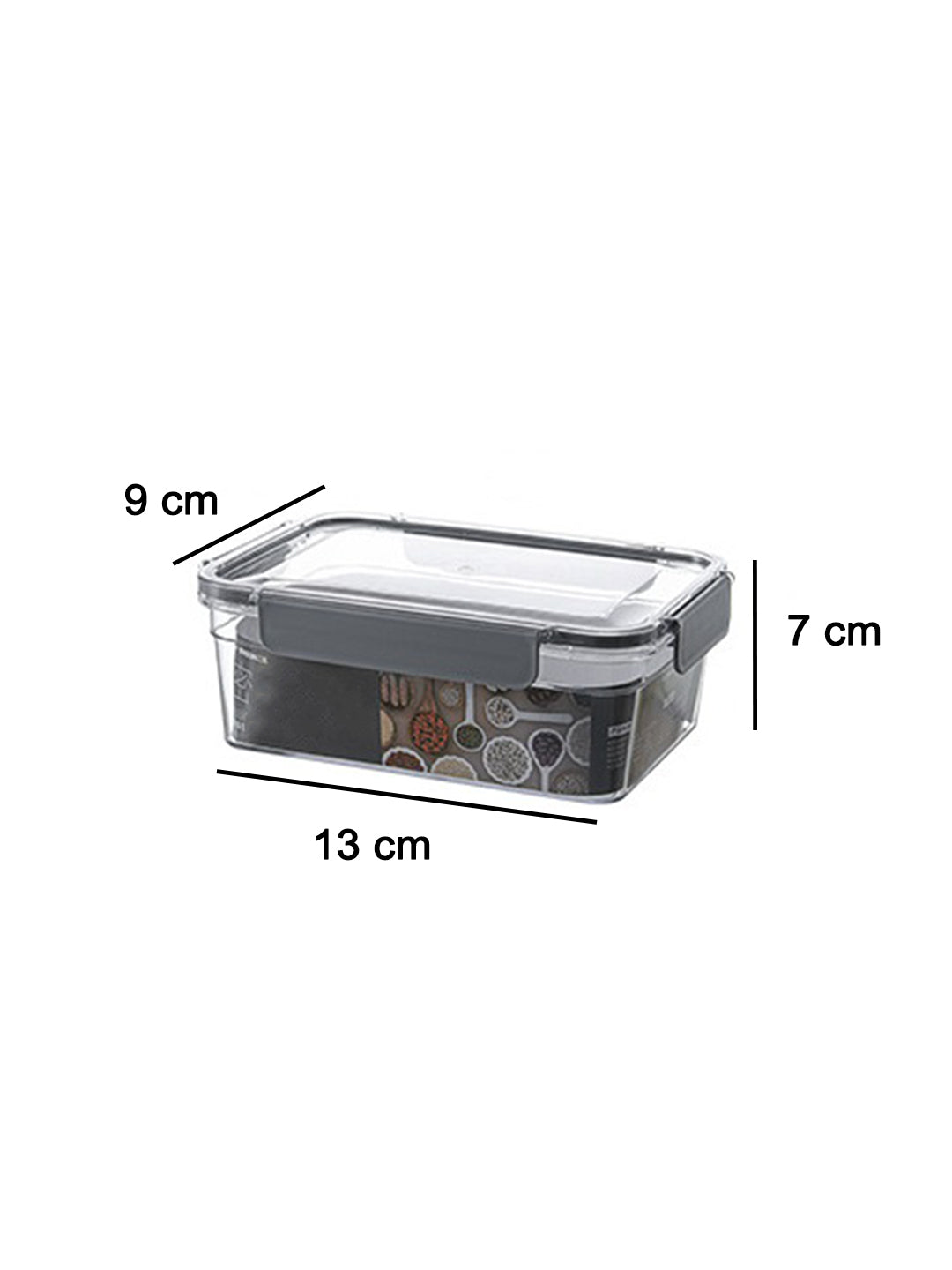 VON CASA Medium Plastic Air Tight Container - Transparent