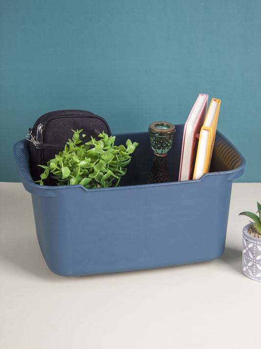 VON CASA Multicolorpurpose Portable Storage Basket - Dark Blue