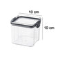 VON CASA Kitchen Storage Box - Transparent, 10 X 10 X 9.5cm
