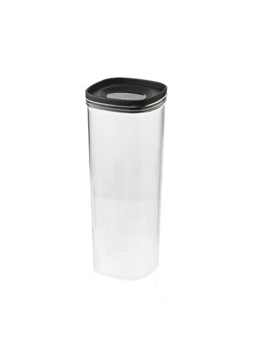 VON CASA Kitchen Cabinet Tall Airtight Plastic Containers - Black, Transparent