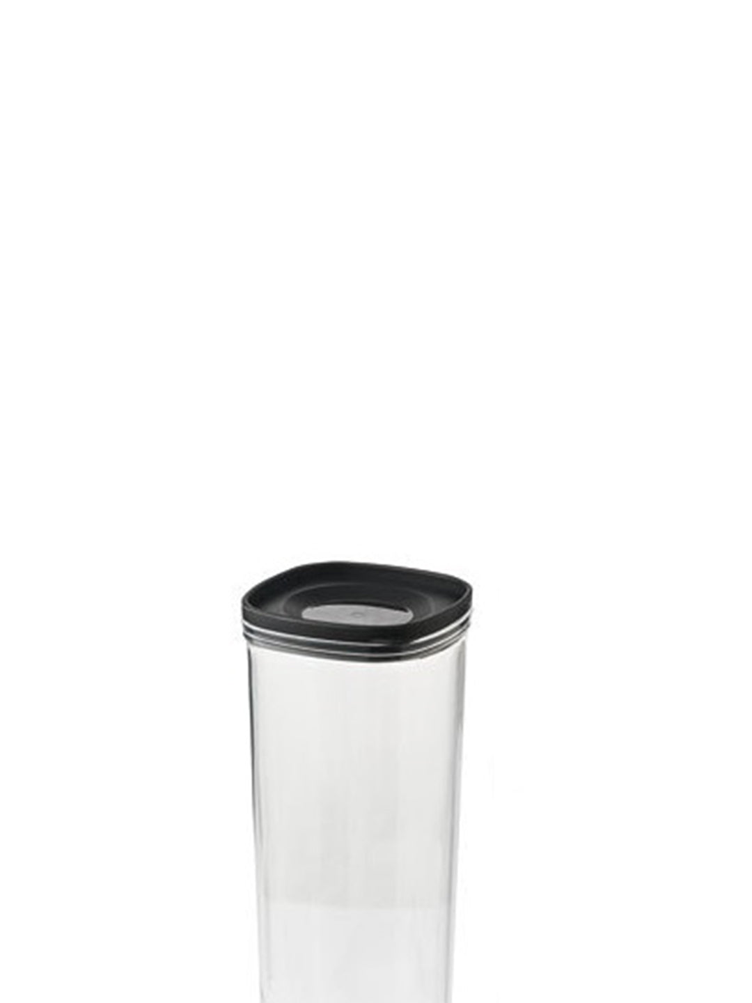 VON CASA Kitchen Cabinet Tall Airtight Plastic Containers - Black, Transparent