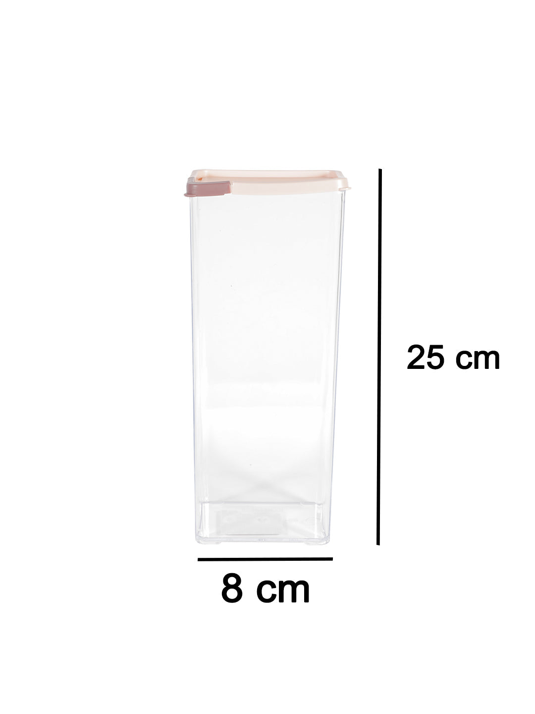VON CASA Tall Plastic Cereal Dispenser Jar With Lid - Pink