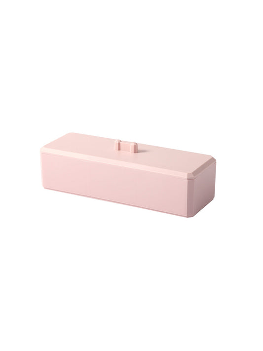 VON CASA Pink Makeup Organizer Container With Lid - 26X8.5X7cm