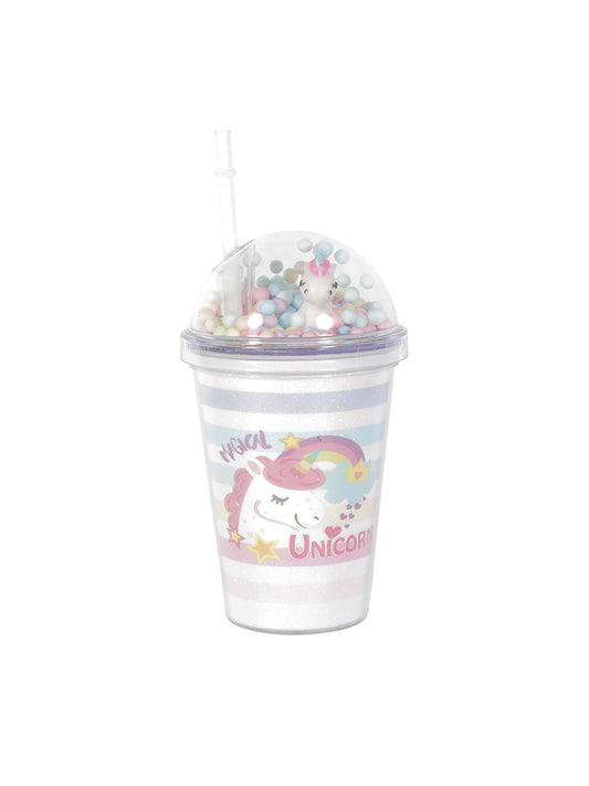VON CASA 400Ml Sipper Tumbler With Straw Lid - White