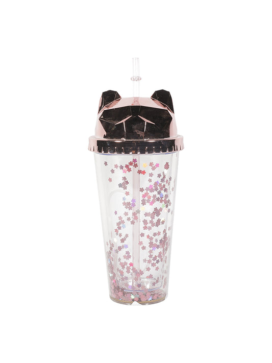 VON CASA 380Ml Rose Gold Cat Ear Travel Sipper With Straw