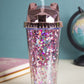 VON CASA 380Ml Rose Gold Cat Ear Travel Sipper With Straw