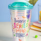 VON CASA Sipper Tumbler With Straw - 450Ml