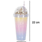VON CASA 380Ml Plastic Tumbler With Straw And Lid