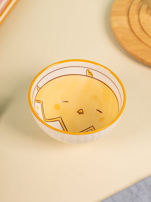 VON CASA 300Ml Ceramic Kid Bowl - Yellow