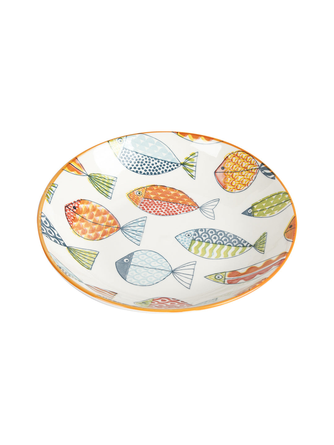 VON CASA Round Ceramic Dinner Plates - Multicolorcolor