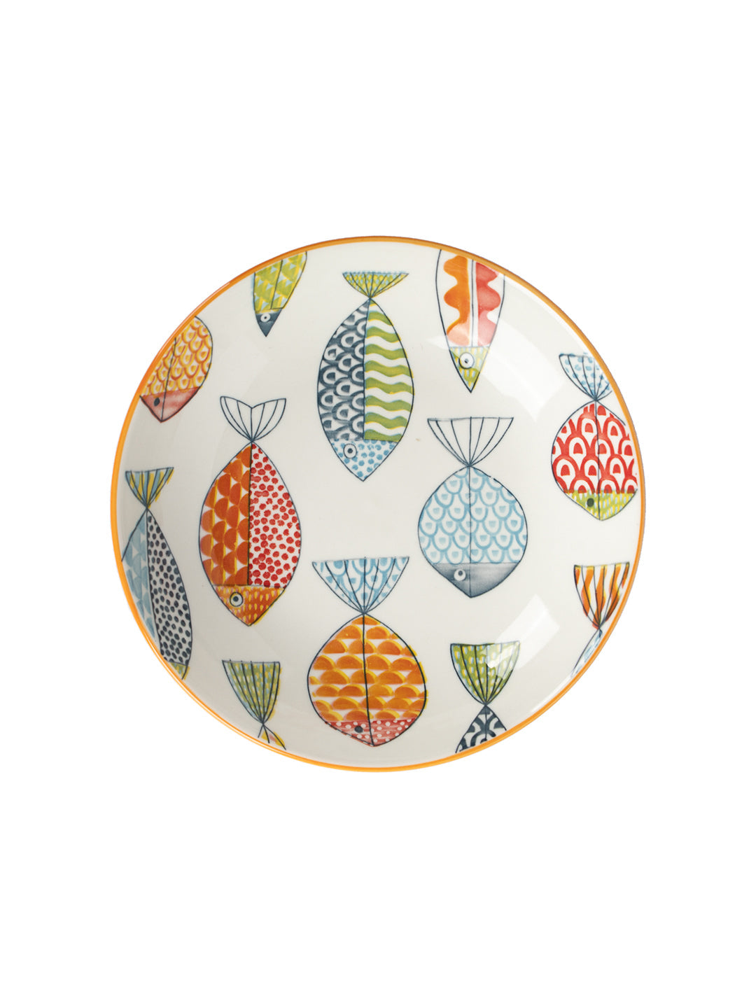 VON CASA Round Ceramic Dinner Plates - Multicolorcolor