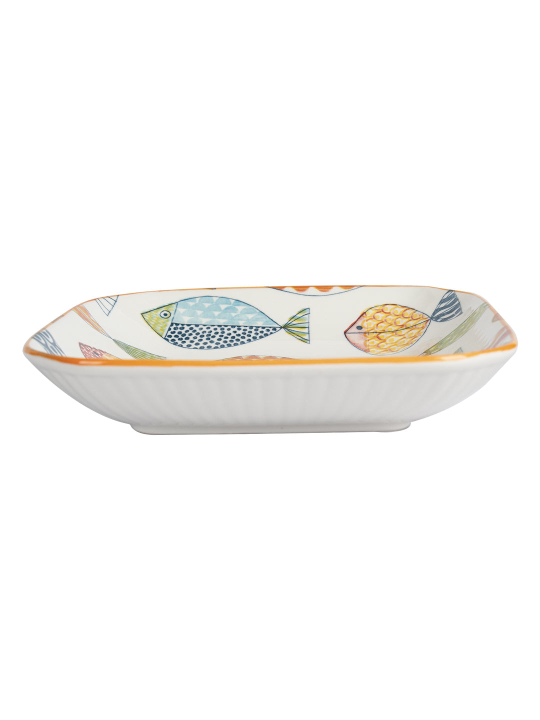 VON CASA Round Ceramic Dinner Plates - Multicolor