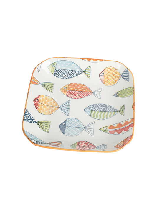 VON CASA Round Ceramic Dinner Plates - Multicolor