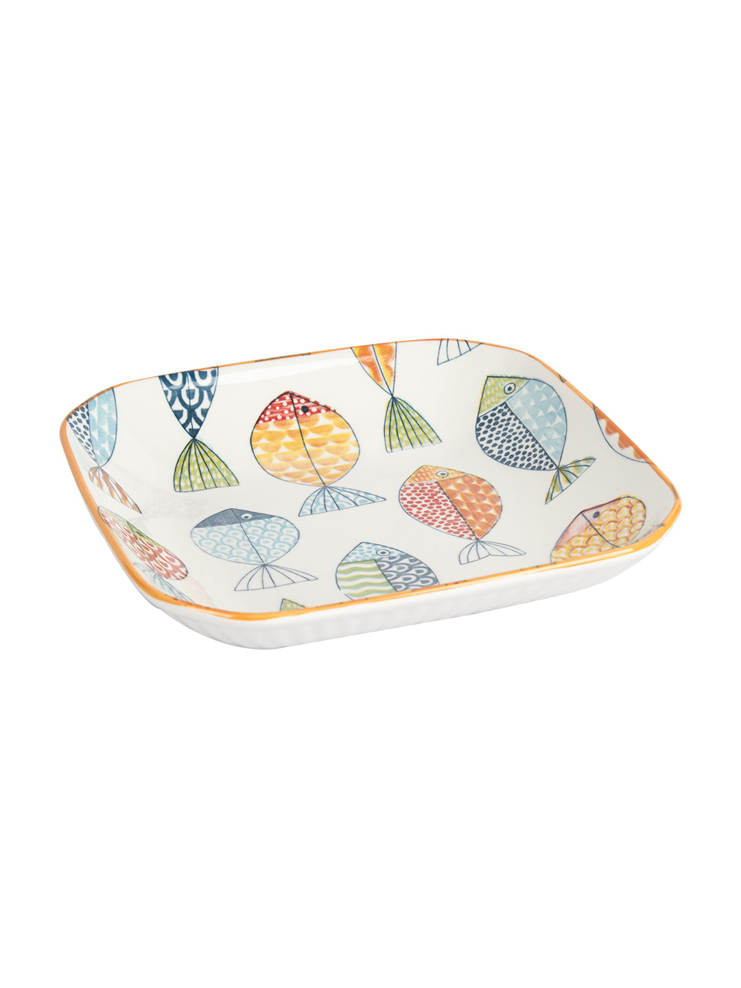 VON CASA Round Ceramic Dinner Plates - Multicolor