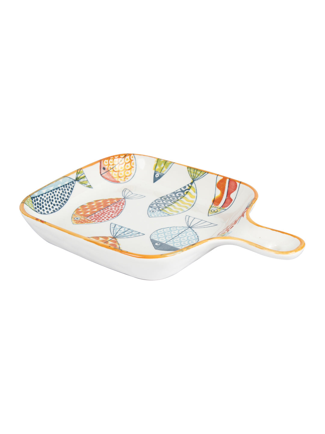 VON CASA Round Ceramic Serveware Plates - Multicolor