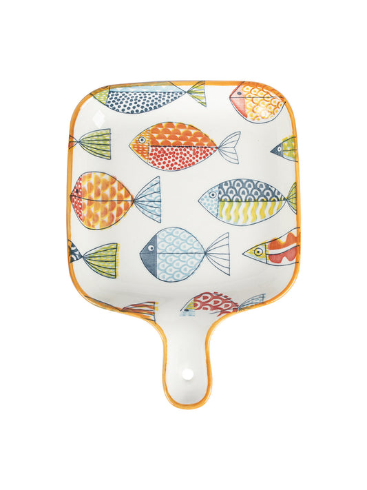 VON CASA Round Ceramic Serveware Plates - Multicolor