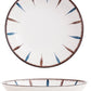 VON CASA Round Ceramic Dinner Plates - Off White