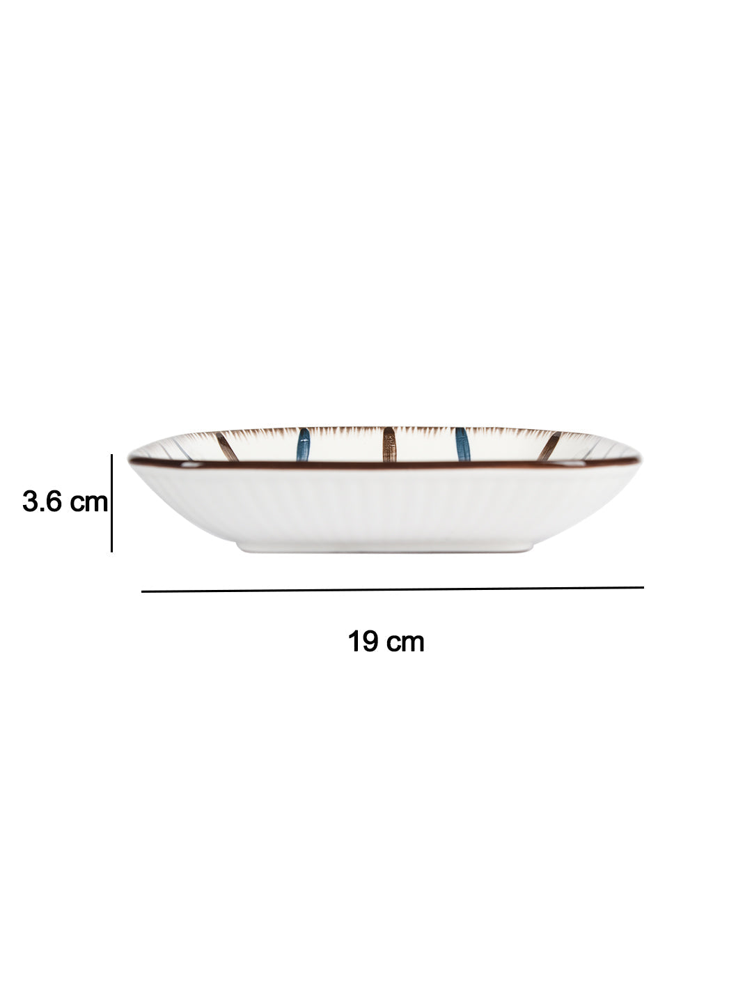 VON CASA Round Serveware Ceramic Dinner Plates - Off White