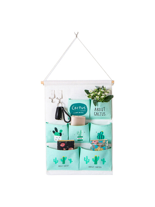 VON CASA Rectangular Canvas Wall Organizer - Green