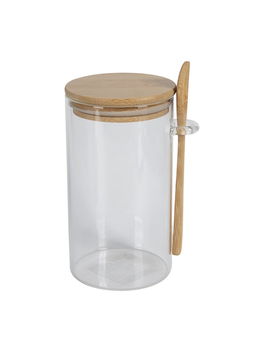VON CASA Glass Jar With Lid And Spoon 