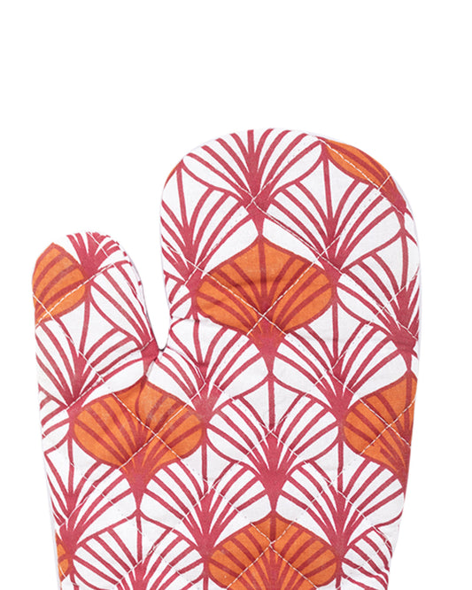 VON CASA Symmetrical Design Printed Cotton Oven Gloves ( 1 Pair )