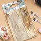 VON CASA Wooden Kitchen Cutting & Chopping Board With Traditional Printed Handle