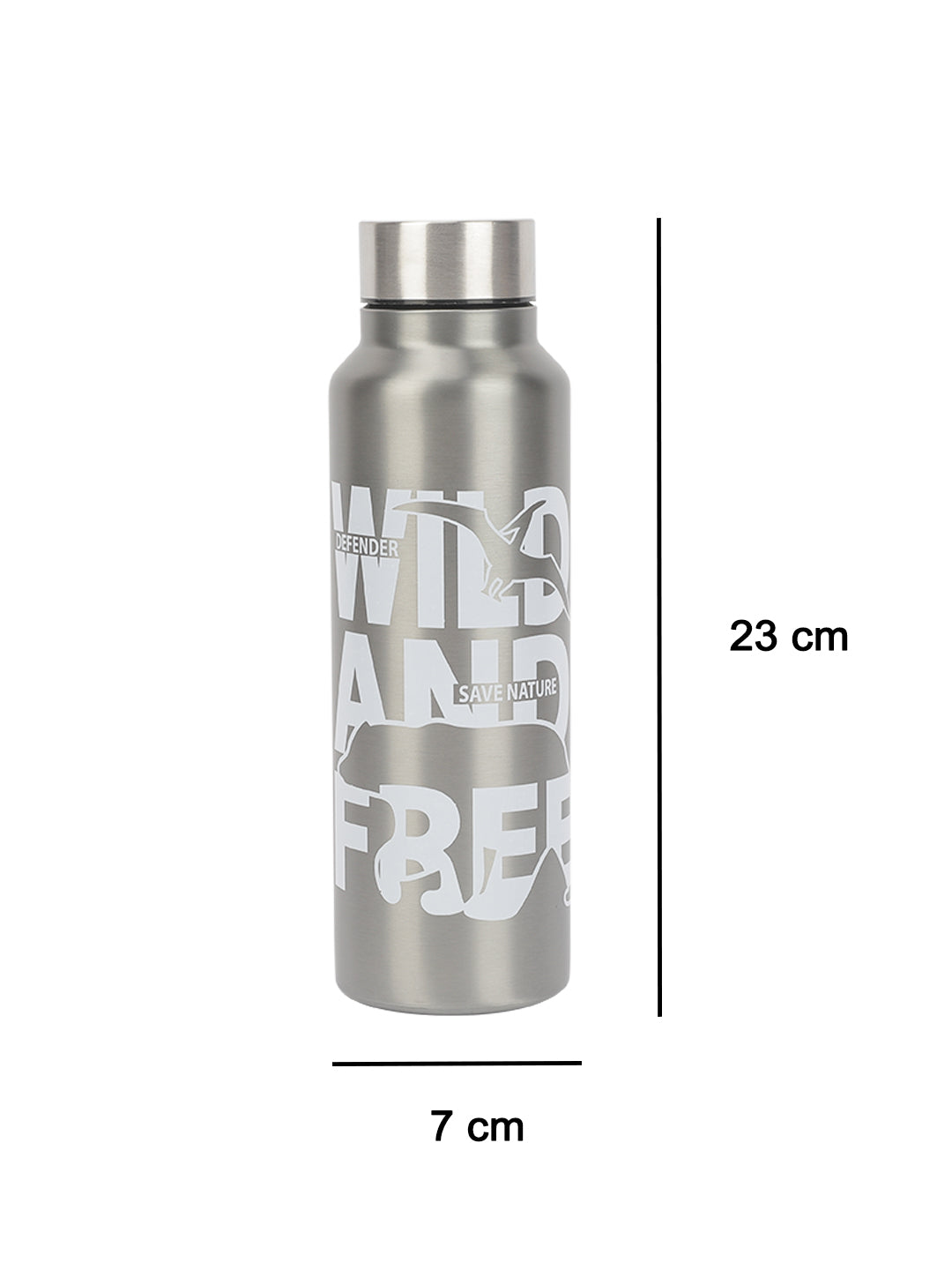 VON CASA Stainless Steel 750Ml Water Bottles - Grey
