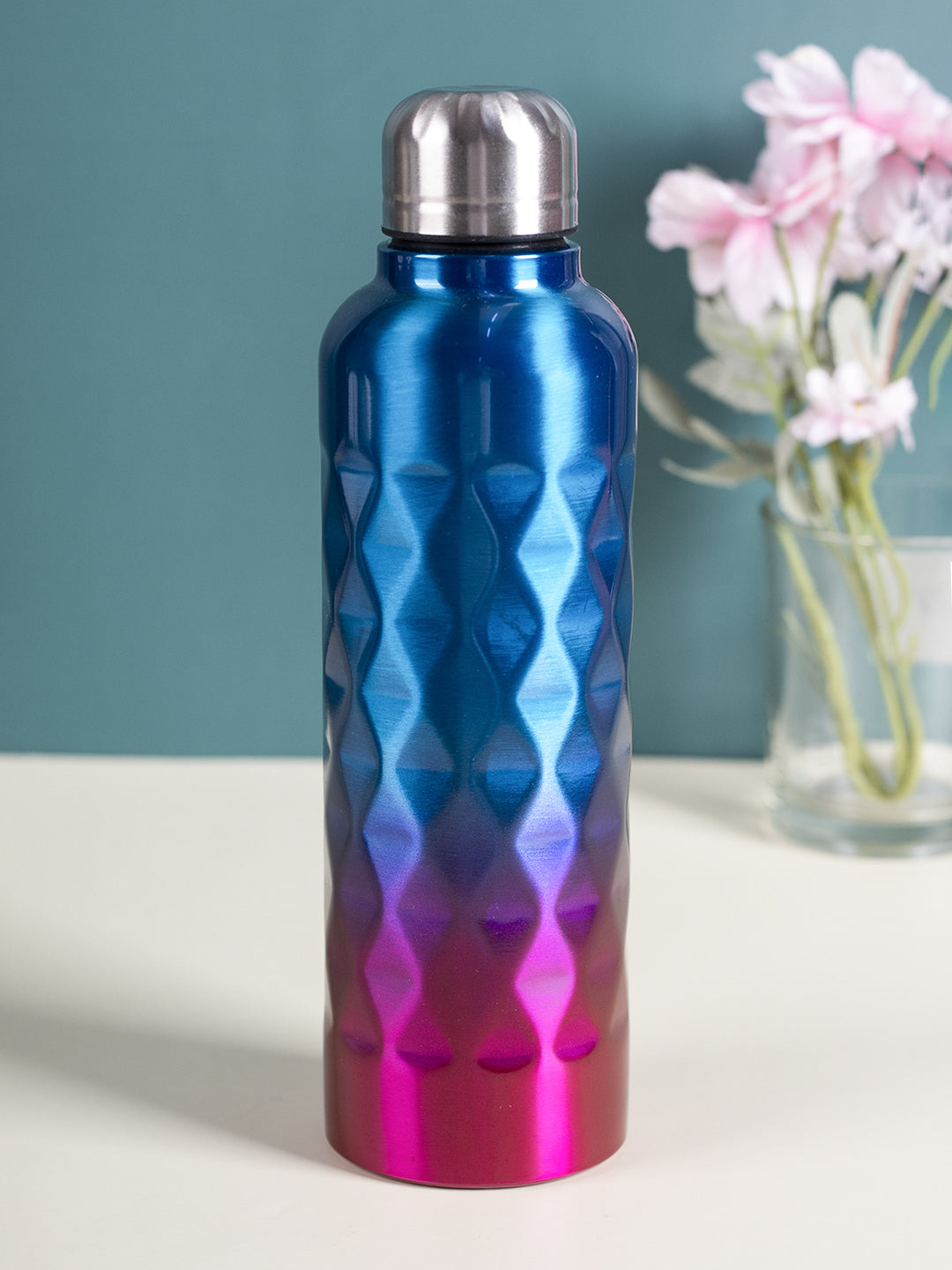 VON CASA 750Ml Gradient Color Stainless Steel Water Bottles - Navy Blue