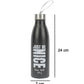 VON CASA 750Ml Stainless Steel Water Bottles With Rope - Black 