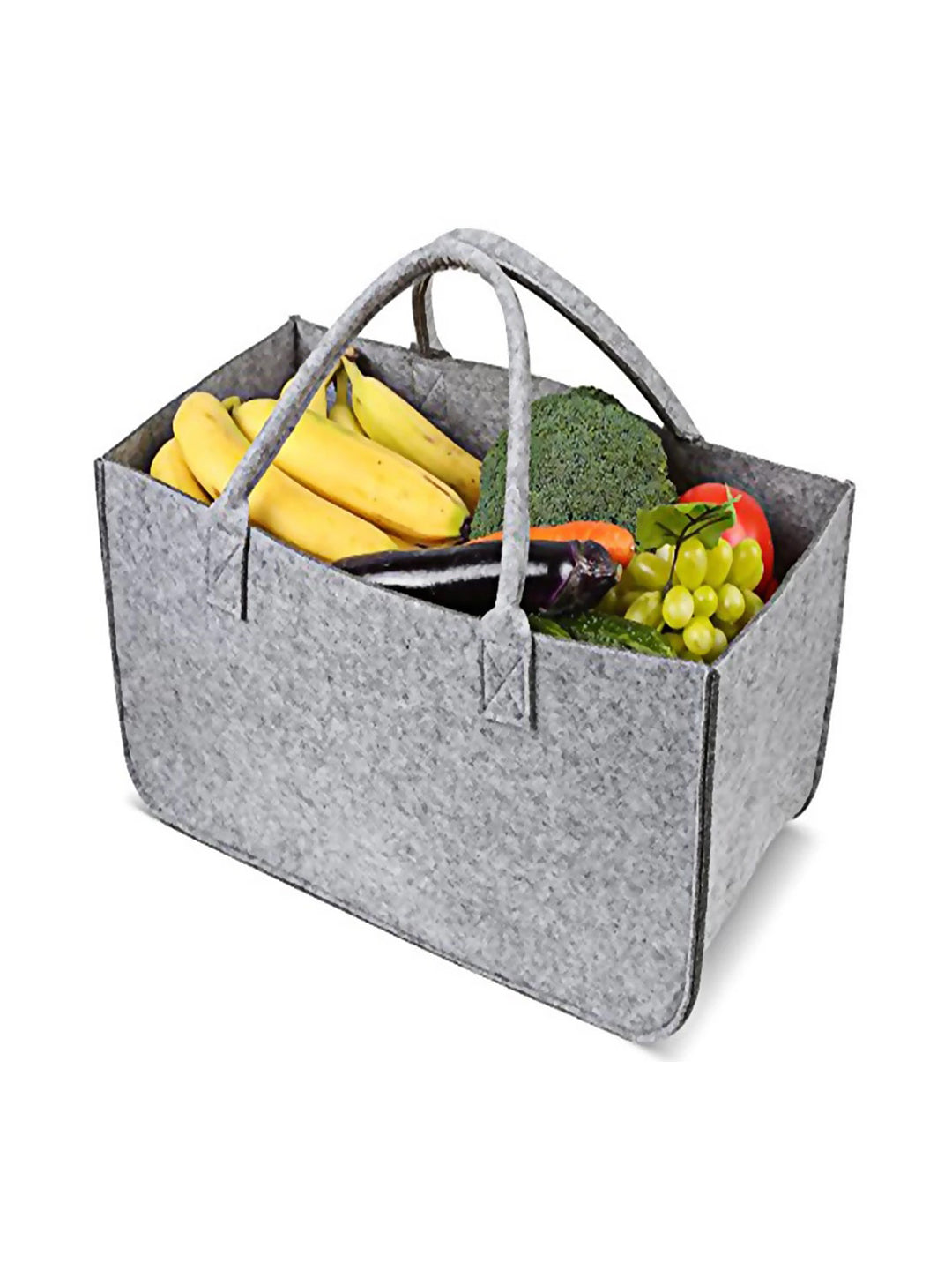 VON CASA Large Capacity Felt Bags For Storage Home - 50X25X25Cm - Light Grey