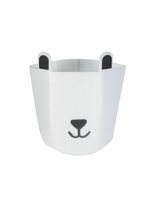 VON CASA Cylindrical Felt Organizer Basket - 27 Litre, Off White