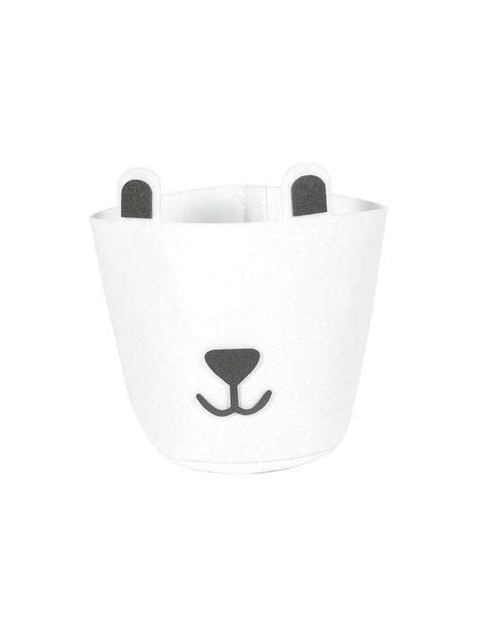 VON CASA Cylindrical Felt Organizer Basket - 5 Litre, Off White