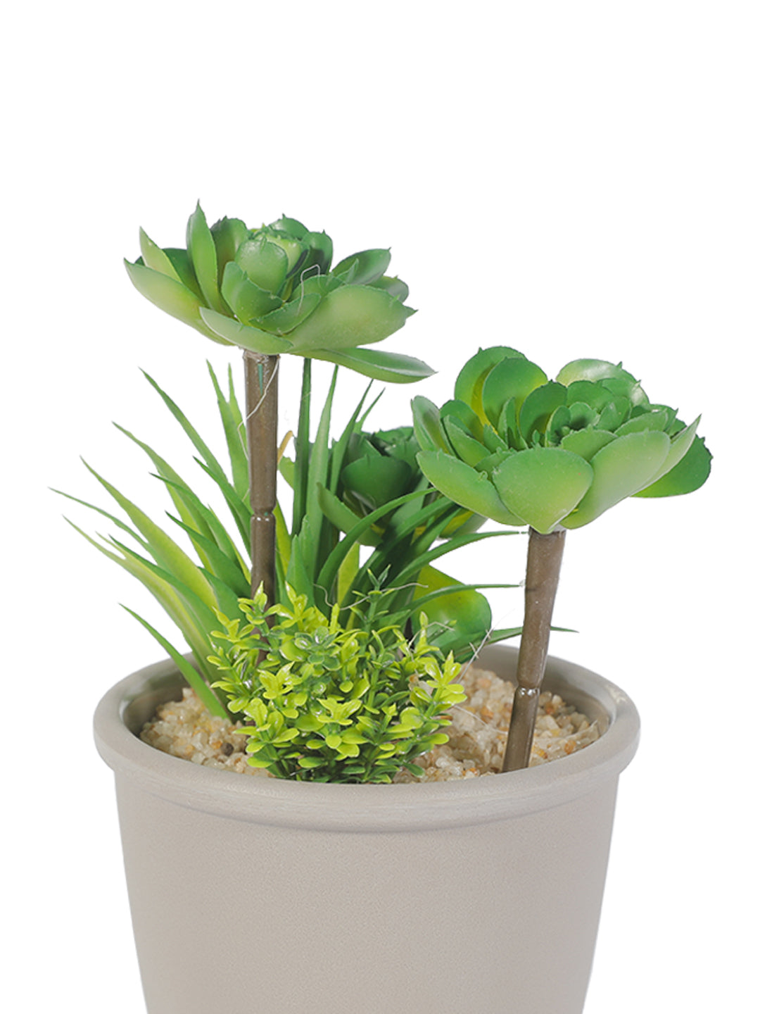 VON CASA Fake Mini Succulent Plant Pot - Grey
