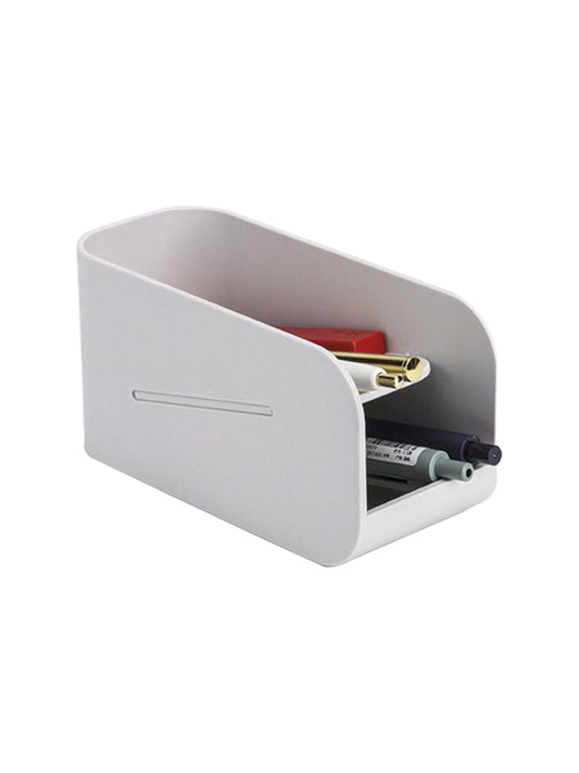 VON CASA Desk Organizer Storage Box - Light Grey