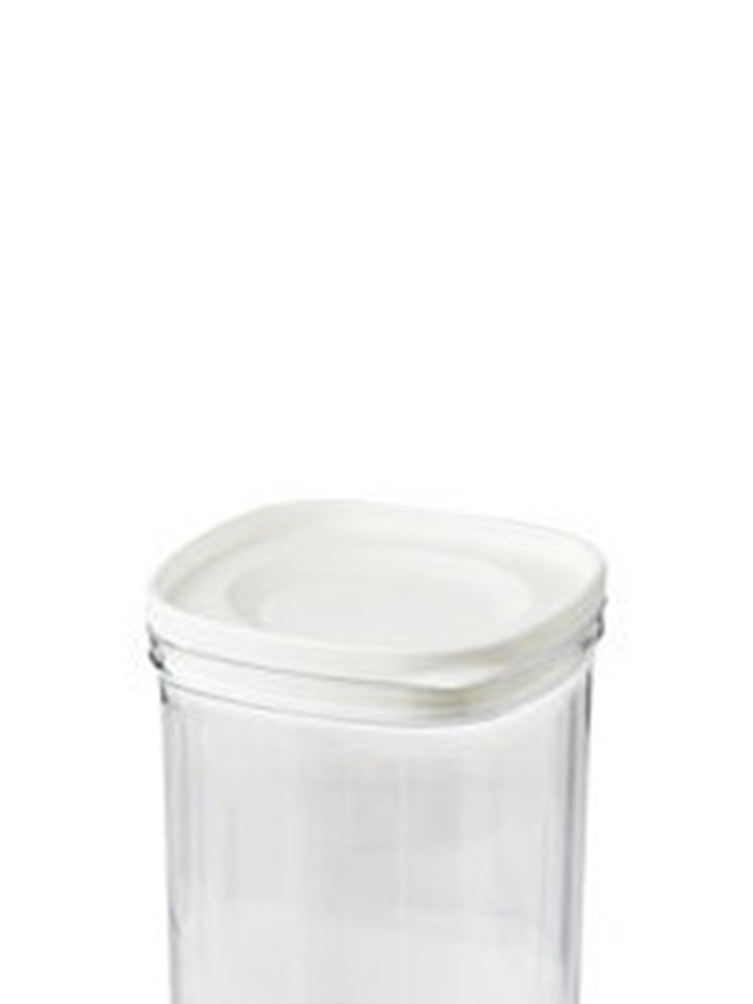 VON CASA Kitchen Cabinet Medium Airtight Plastic Containers - White, Transparent