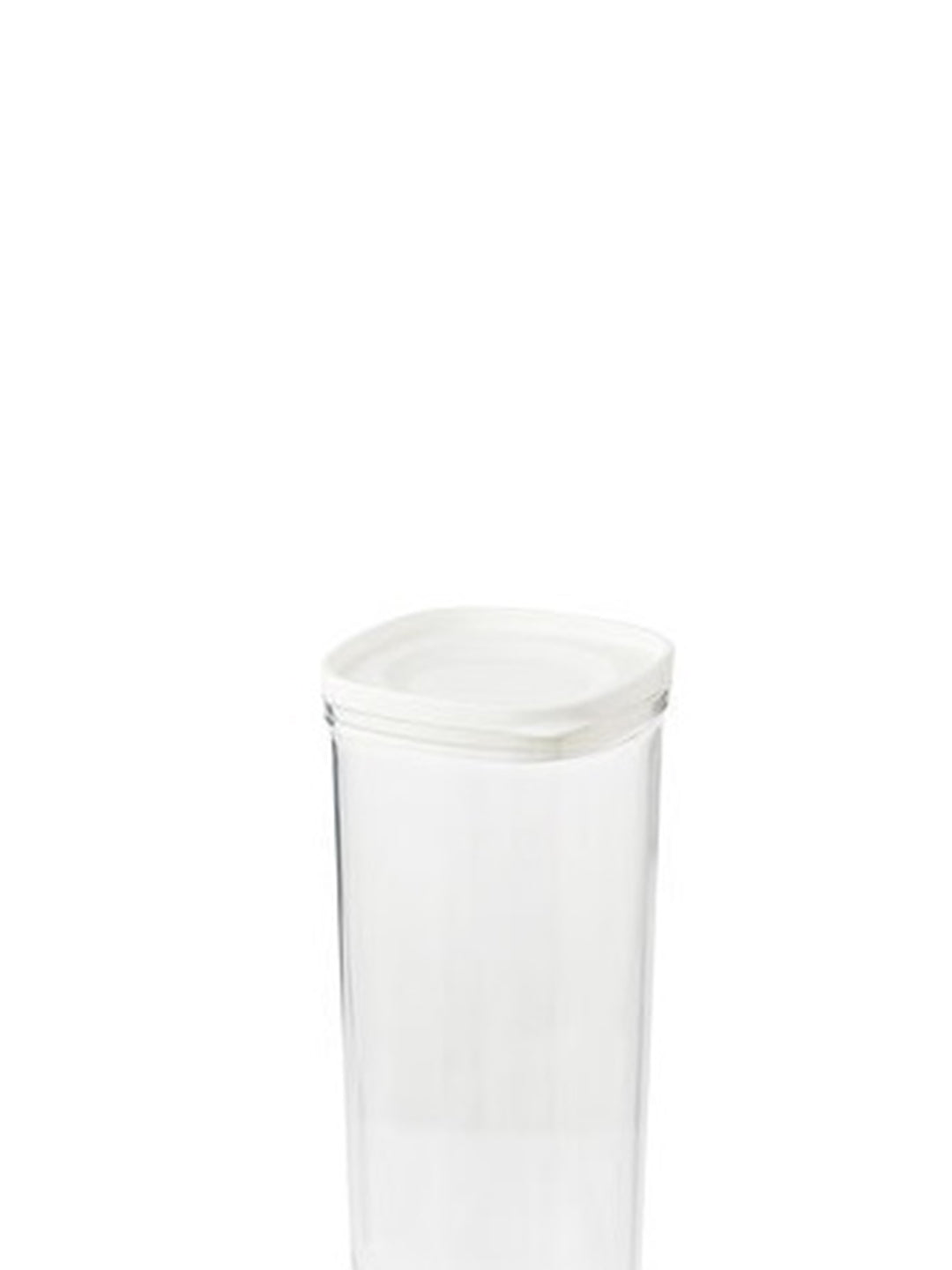 VON CASA Kitchen Cabinet Tall Airtight Plastic Containers - White, Transparent