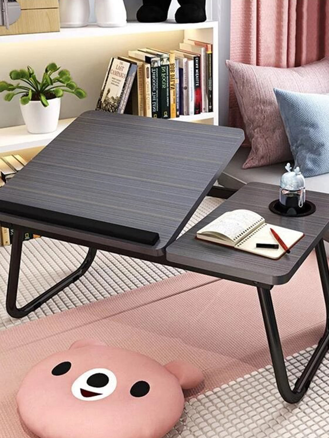 VON CASA Multicolor-Purpose Laptop Table - Grey
