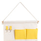 VON CASA Wall Hanging Storage Bag With 7 Pockets And Key Hook - Yellow